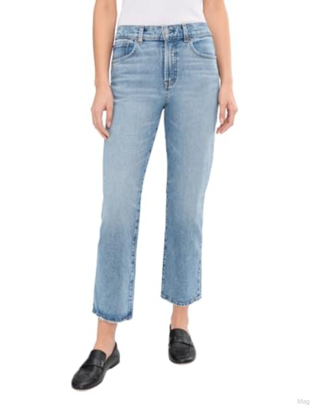 Madewell Longline Straight High Rise Jeans 99% Cotton 1% Elastane